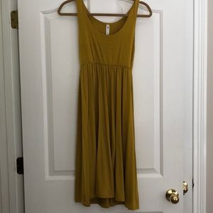 Olive green knee length summer dress